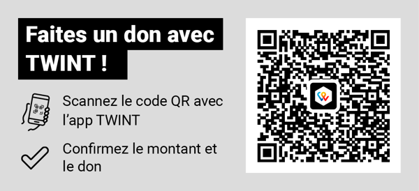 Code TWINT pour faire un don à Chatdicap